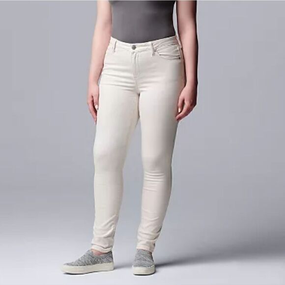 𝅺SIMPLY Vera Vera Wang denim,size 0 skinny mid rise - Picture 2 of 6